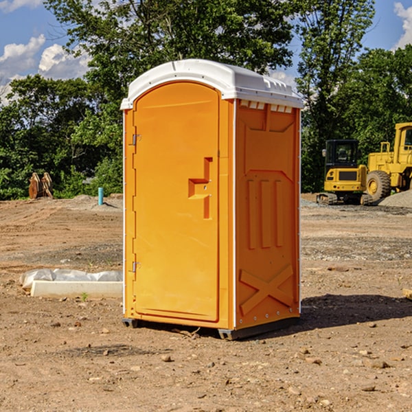 how often are the portable toilets cleaned and serviced during a rental period in Calvert